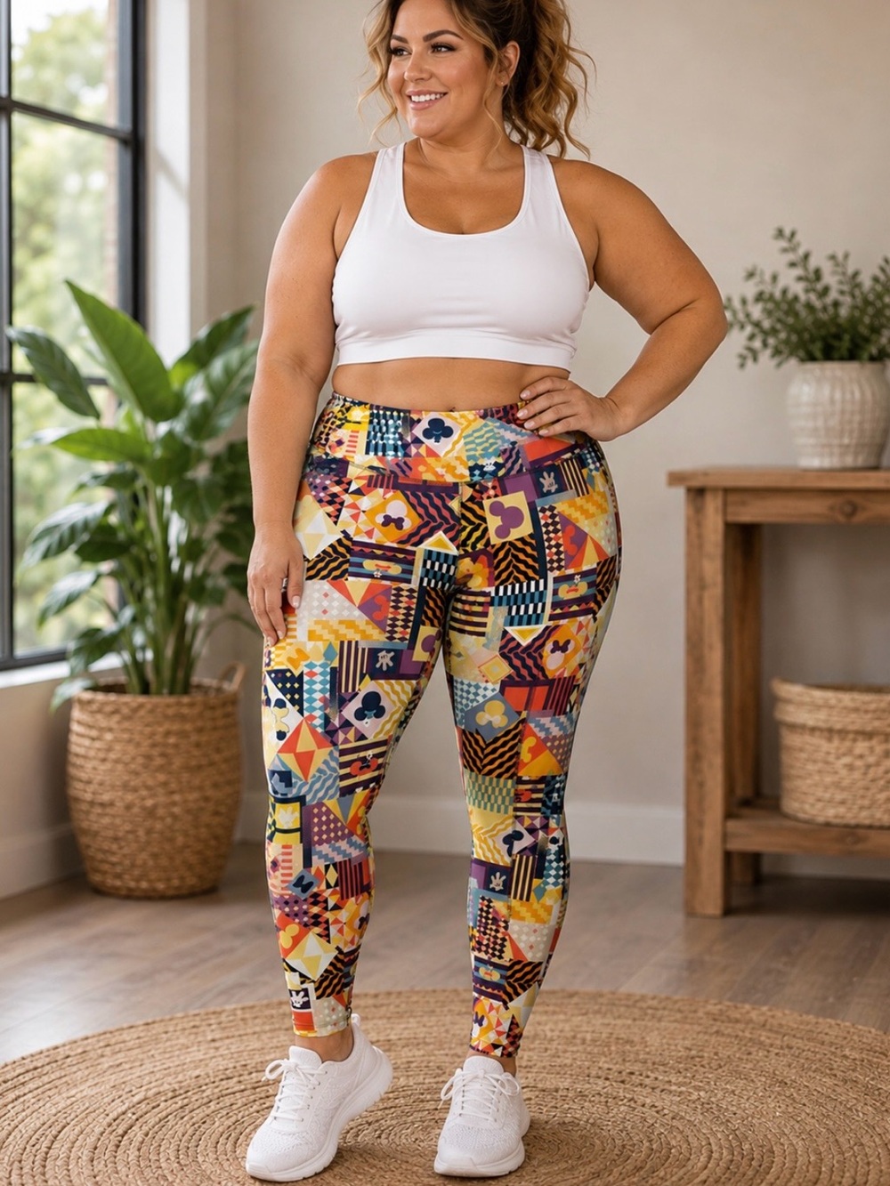 Colorful Geometric Print women’s Leggings - TC2 size